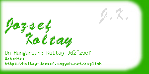 jozsef koltay business card